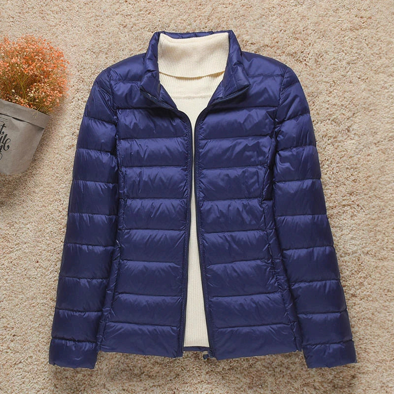 2024 New Women Thin Down Jacket White Duck Down Ultralight Jackets Autumn And Winter Warm Coats Portable Outwear