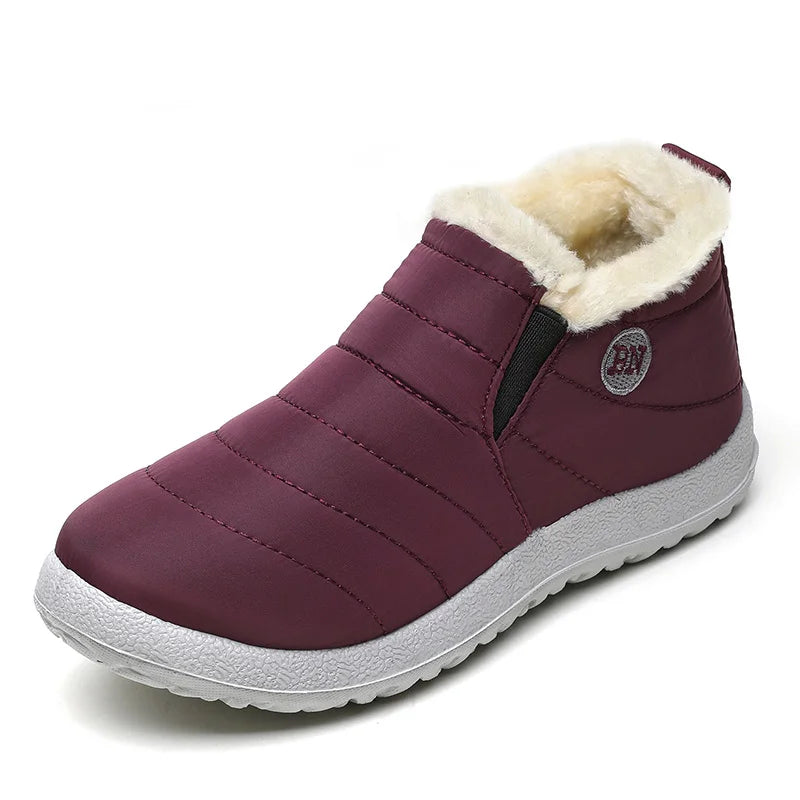 Breathable Men Winter Boots Fashion Ankle Shoes Men Sneakers Waterproof Winter Unisex Slip On Sneakers Soft Mens Casual Shoes