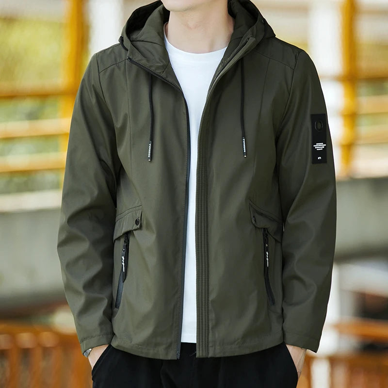 Men's Jackets Waterproof Military Hooded Jacket Windbreaker Outdoor Camping Sports Coat Male Clothing Thin Overcoat 5XL 6XL 7XL