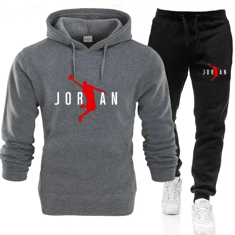 2026 Fall Winter Men's Tracksuit Hoodie Pants 2Pcs Sets Suit Leisure Sweatshirts Sweatpants Fashion Trends