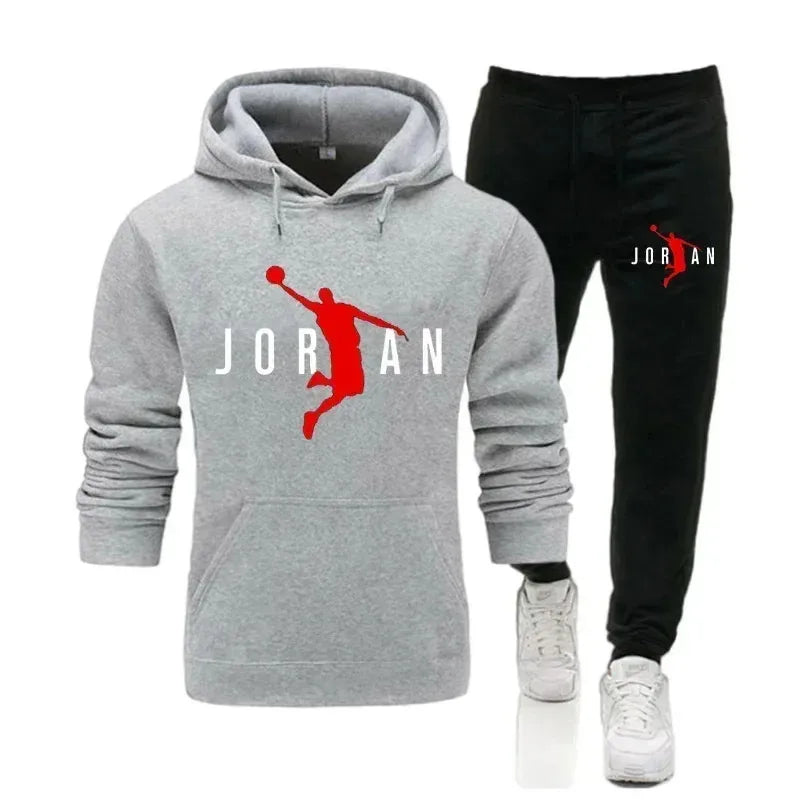 2026 Fall Winter Men's Tracksuit Hoodie Pants 2Pcs Sets Suit Leisure Sweatshirts Sweatpants Fashion Trends